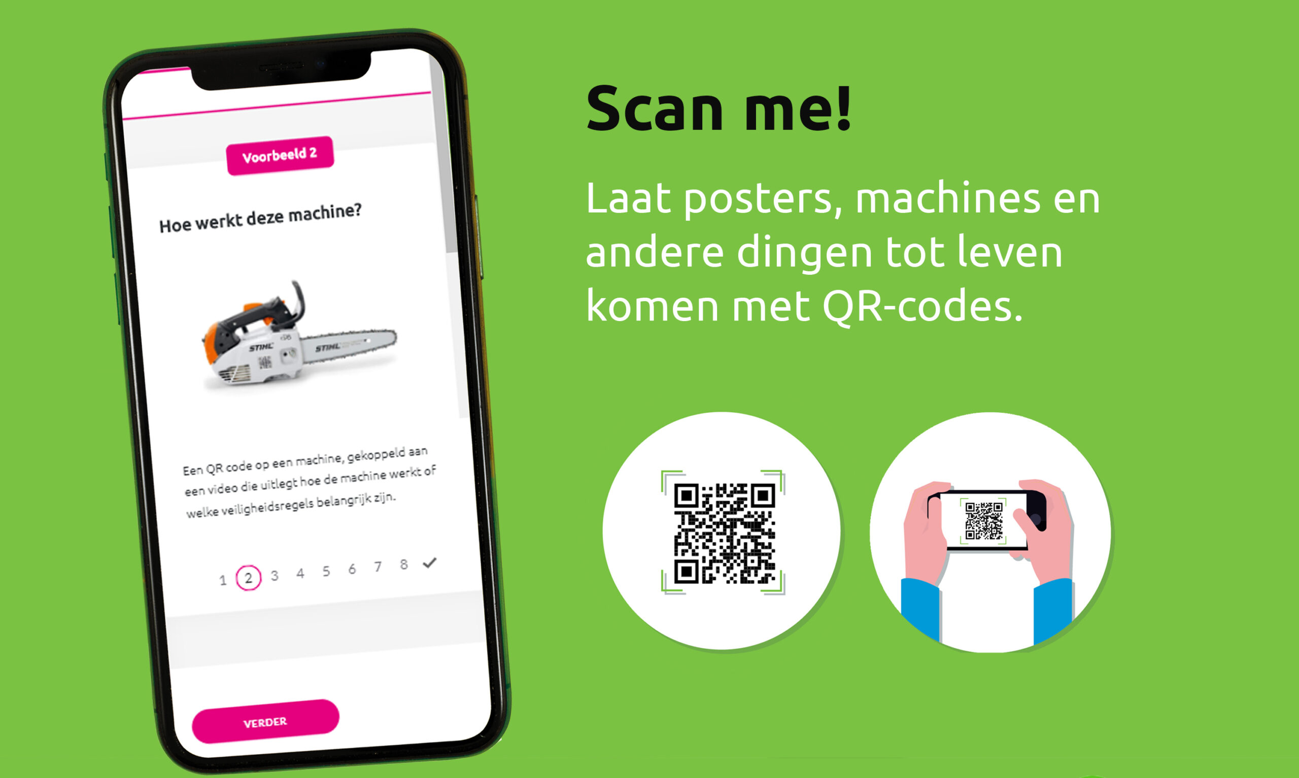 afbeelding scan me: laat posters, machines en andere dingen tot leven komen met QR-codes